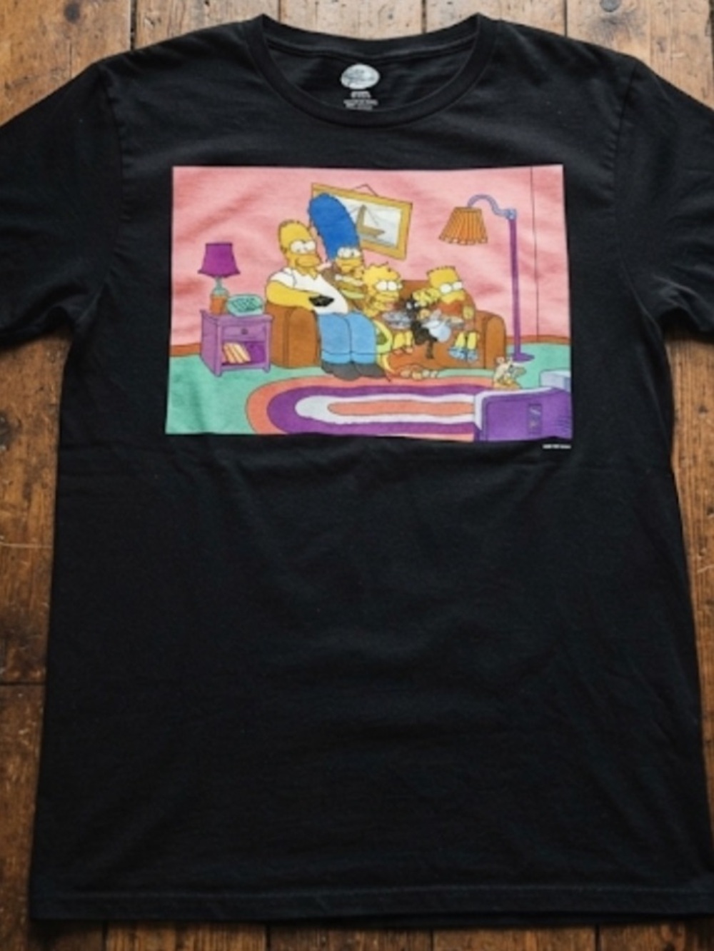 Simpsons Shirt Black Size Small New